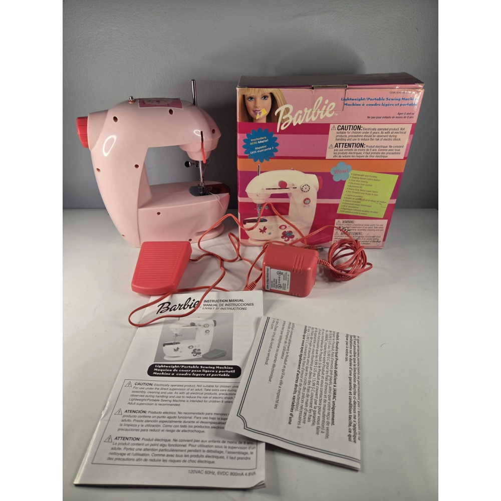 Barbie 2003 JAMAC Sewing Machine With Box Used